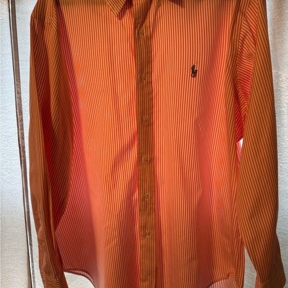 Ralph Lauren Coral /White men’s Button Down Shirt Size 16.5 - Picture 4 of 10